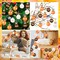 12 Pcs Thanksgiving Ball Ornaments for Tree 2.36 Inch Fall Thanksgiving Tree Decorations Orange Plastic Ball Hanging for Autumn Holiday Harvest Home Decor (White,Orange,Brown)